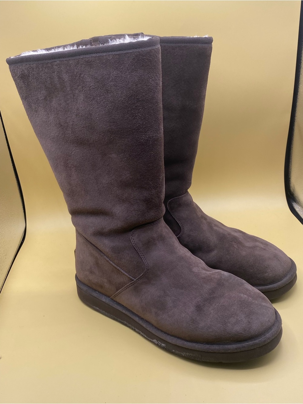 UGG Tall Suede Winter Boots in Dark Brown